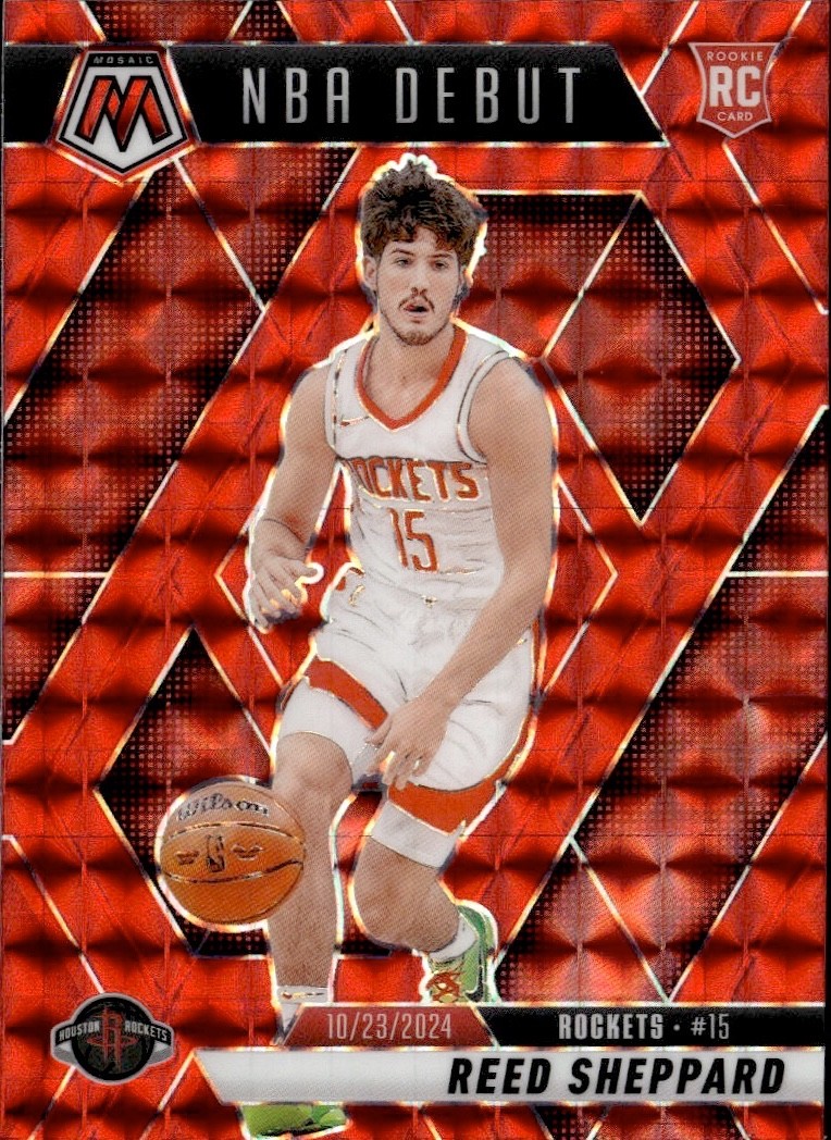 2024-25 Mosaic Rookie Reed Sheppard #252 Red Prizm (RC) BUY 3 GET 1 FREE