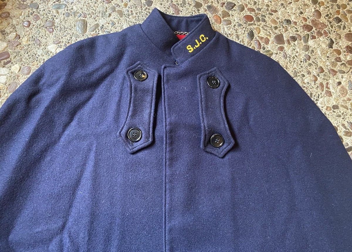 Vintage WWII BRUCK-Curtis Navy Blue Wool Nurses Uniform Blue Cape