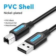 Image of USB Printer Cable USB Type B Male to A Male USB 2.0 Cable