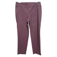 Counterparts Size 12 Burgundy Geometric Print Pull On Stretch Pants
