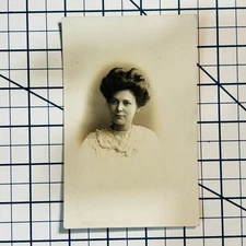 RPPC Antique Vintage Woman Portrait Real Photo Postcard Early 1900s