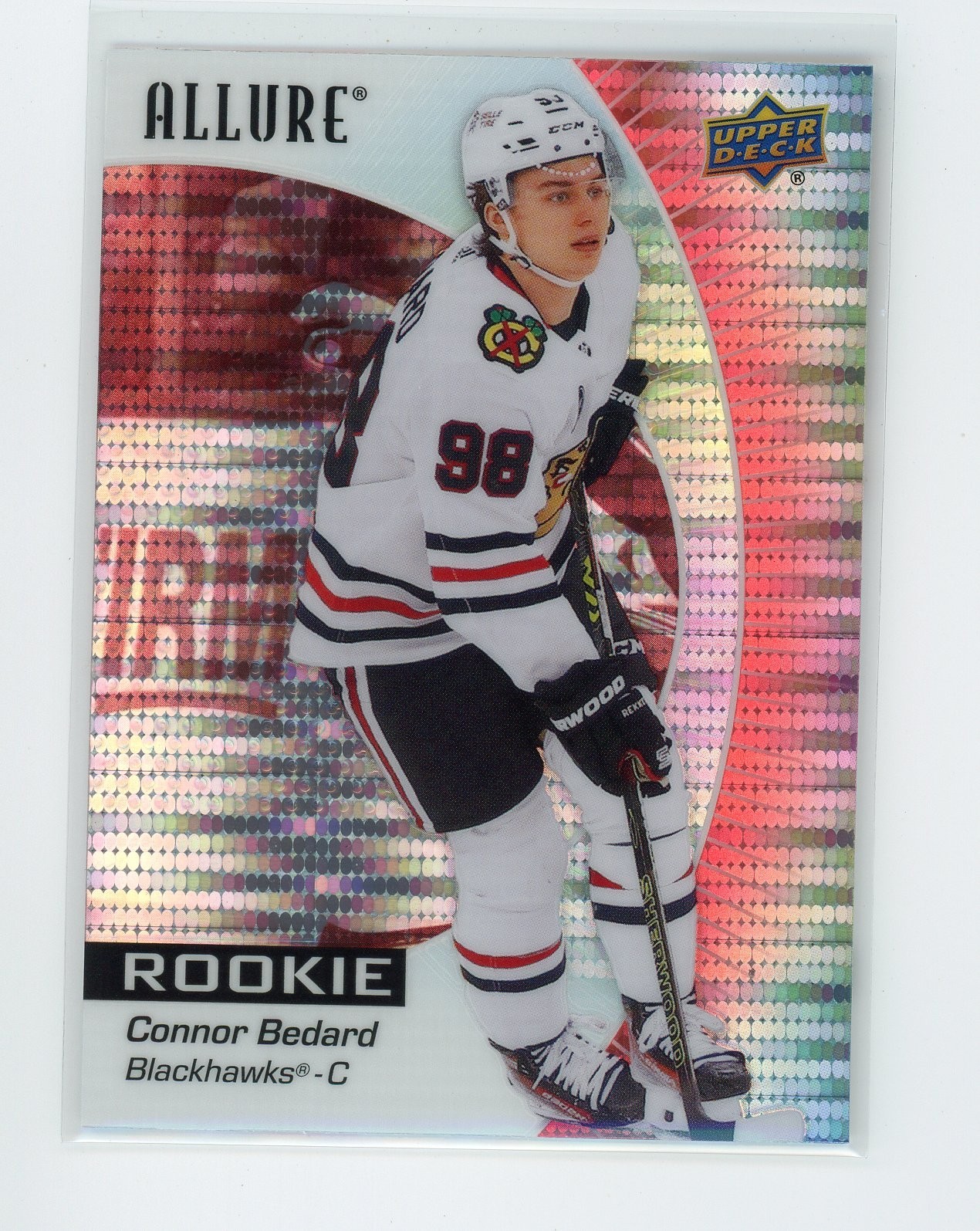 2023-24 Upper Deck Allure Rookies Red Rainbow Connor Bedard #102 Rookie RC