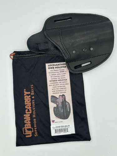 Urban Carry LockLeather OWB #203 BLK Right Hand 1911 Full Size Frame 4.8-5.5"