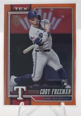 2026 Topps Ser 1 Cody Freeman RC #224 TRUE Orange Refractor -not glitter-SP 8/25
