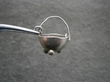 Witch's Cauldron Cooking Pot Vintage Sterling Silver Bracelet Charm Pendant 1.4g