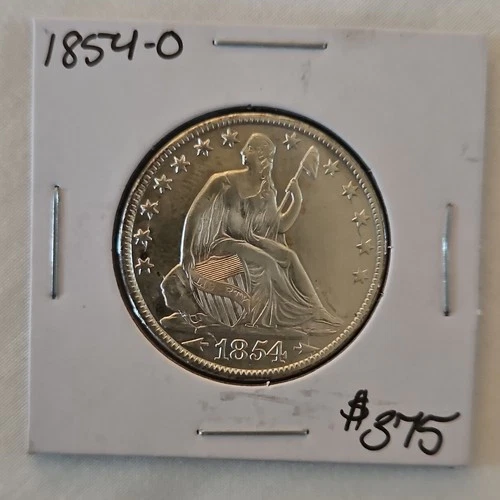 1854 Seated Liberty Half Dollar New Orleans Uncirculated Silver Arrows Variety