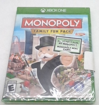 Monopoly Family Fun Pack - Xbox One Sealed 3 includes Plus Includes 3 Diff Games