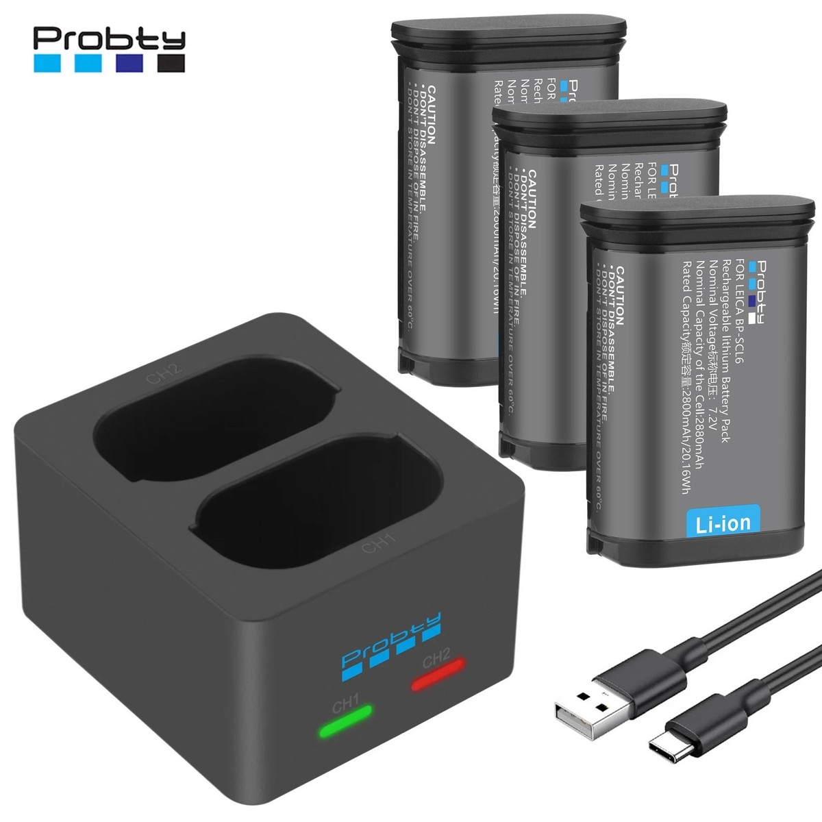 BP-SCL6 Battery For Leica Q2 SL2 SL2-S Q3 SL3 SL3-S 43 Camera w