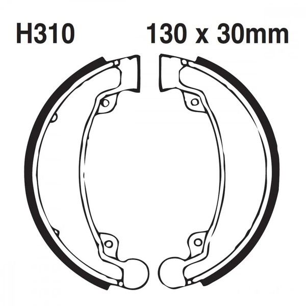 Bremsbacken Hinten EBC H310G FüR Honda CM 250 C Custom 1982-83-image
