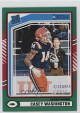 2024 Panini Donruss Rated Rookie Green Press Proof Casey Washington #392 16wc