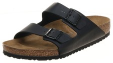 Birkenstock Men's Soft Footbed Arizona SFB Tobacco Ol Lt, Black Oiled Leather,