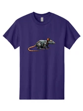 Robot-Rat-2 Mens Graphic Tee, 100% Cotton, Casual Summer Wear
