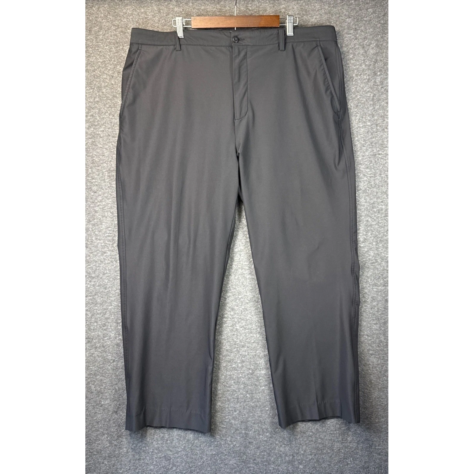 FootJoy Black Performance Golf Pants Mens 42 Stretch Flat Front Trousers Sailing