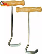 Generic Pair of Boot Pulls Hooks 8 Inch, Wooden Handles, for Equestrian Cowboy,