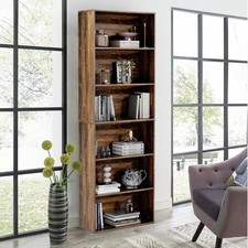 71" Tall 6-Tier Open Display Bookcase, Large Storage Floor Standing Shelf