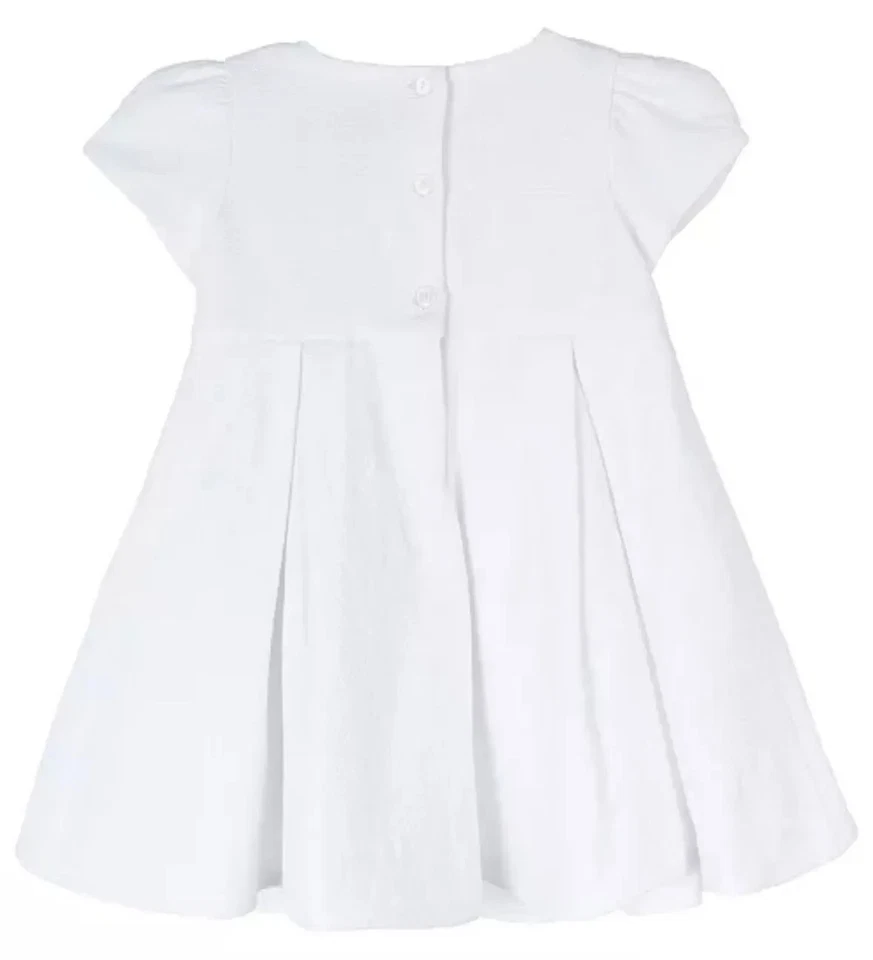 Новый с Ярлыками редкая издания девочек 24 месяцев белый бант цветочный парчи платье трусики комплект - Изображение 3 из 3