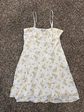 American Eagle White Yellow Floral Mini Dress Size M