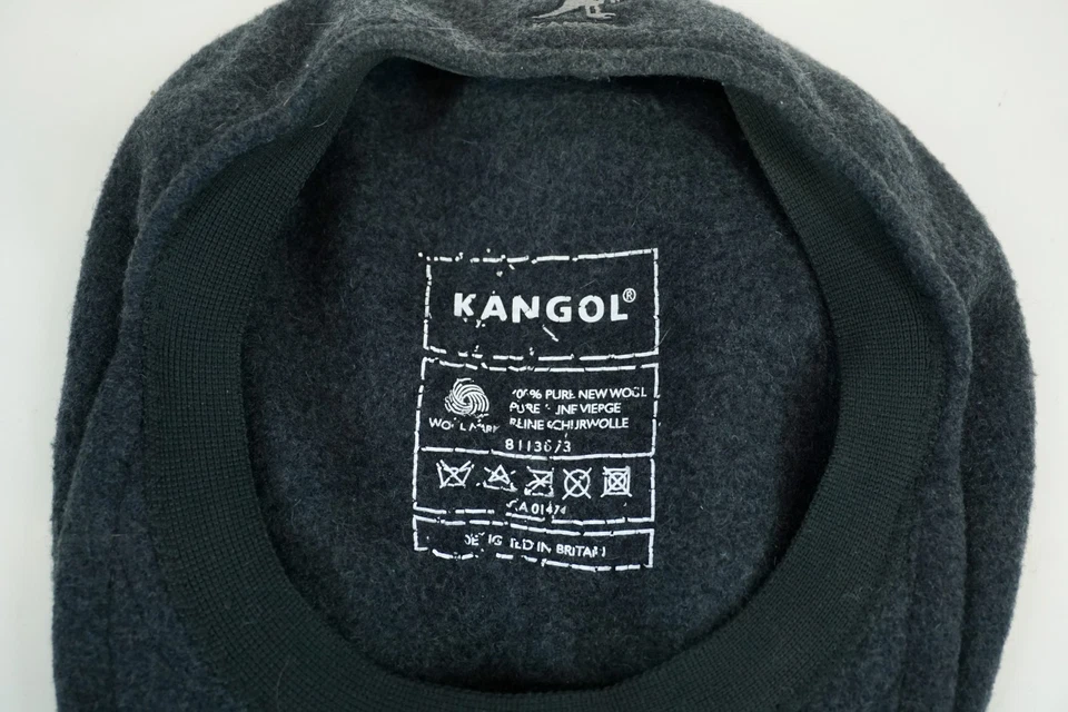 Boina con logotipo de lana gris vintage Kangol talla M - Imagen 3 de 4