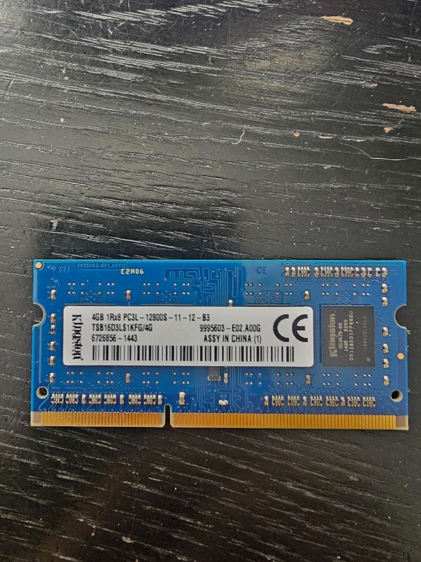Kingston 4GB PC3-12800 SODIMM PC3L-12800S-11-12-B3 (TSB16D3LS1KFG/4G)