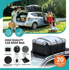 20 Cubic Car Roof Top Rack Carrier Cargo Bag Luggage Storage Soft Box Waterproof