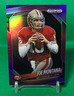 2025 Prizm Black Joe Montana Purple Prizm 49ers 24/99 AND Fractal Silver Prizm