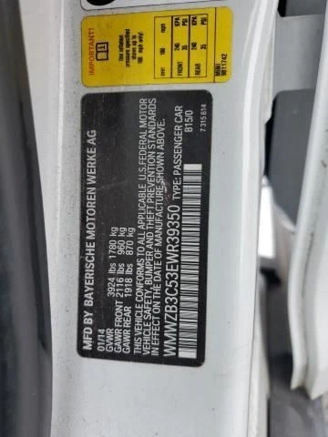 Passenger Side View Mirror Painted Cover Fits 11-16 COUNTRYMAN 35601