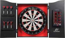 Tournament Bristle Dartboard - 18-Inch Red/Black - Self-Healing Sisal Surface 