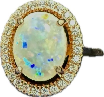 Opal Ring Cooper Pedy 925 Sterling Silver Handmade Ring