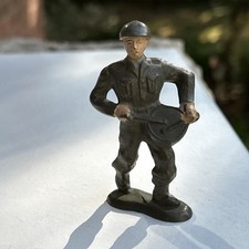Beton-Bergen WWII Drummer Soldier Figure Vintage 1950s 60mm Painted Plastic