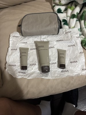 AHAVA Mens Shaving Cream, Aftershave  and Exfoliating Cleansing Gel