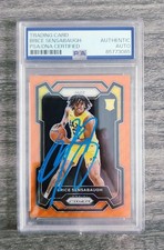 Brice Sensabaugh Signed 2023-24 Prizm Orange Wave RC Card #177 21/60 AUTO PSA