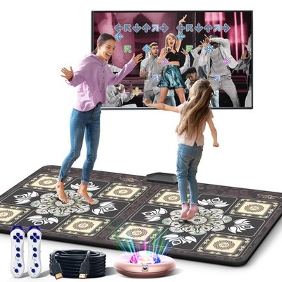 TIK-Tok Dance Mat Game for TV, Christmas Colors Wireless Plug and Play Wrinkl...