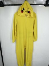 Pok mon Pickachu Youth 14 16 Jumpsuit Hooded Cosplay Costume Pajama Bodysuit