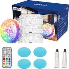 LED Submersible Lights Pro 4 Packs with Remote, 20 RGB Color Changing Pool Light