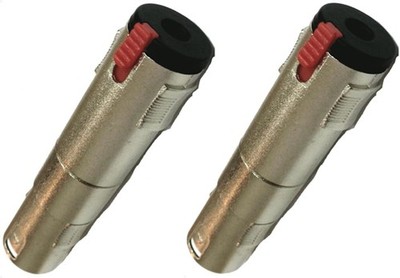 (2/4/6/8/10)Pack XLR Male Connector to 1/4'' 6.35mm Female Locking Coupler New