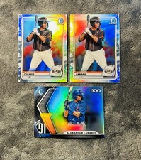 Alexander Canario 2020 Bowman Draft (2) Silver Refractors 2022 Top 100 Refractor