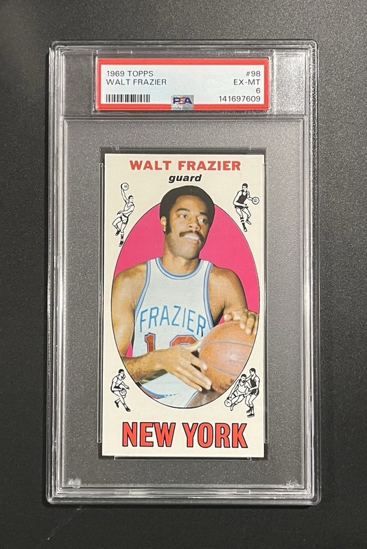 1969 Topps #98 Walt Frazier HOF RC PSA Graded 6 - EX-MT Vintage Card