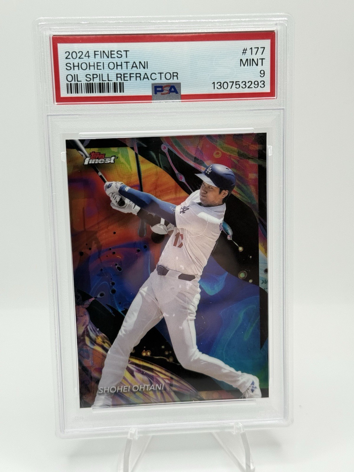 2024 Topps Finest - Uncommon Shohei Ohtani #177 Oil Spill Refractor