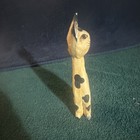 Hand Carved Hand Painted Spotted Cat Figurine Wood Decor Collectible — photo 2