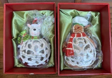 Home Reflections Christmas Luminary Reindeer & Gingerbread Man Flameless 8x5.5"