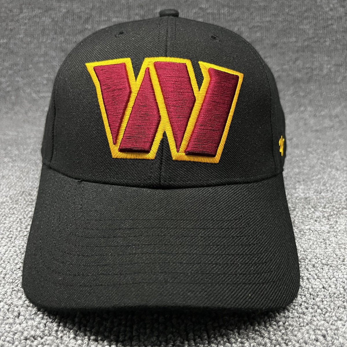 Washington Commanders '47 MVP Adjustable Hat Black Burgundy Gold W Logo NFL Cap