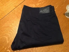 AG ADRIANO GOLDSCHMIED EVERETT SLIM STRAIGHT SATEEN BLUE JEANS 38 X 32 NICE!