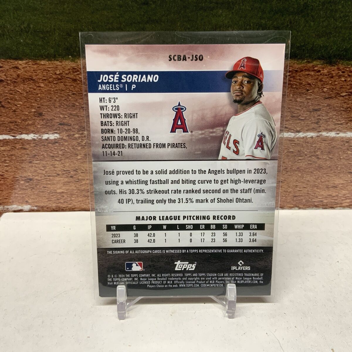 2024 Topps Stadium Club JOSE SORIANO Rookie On Card AUTO 2024 Topps Stadium Club JOSE SORIANO Rookie On Card AUTO