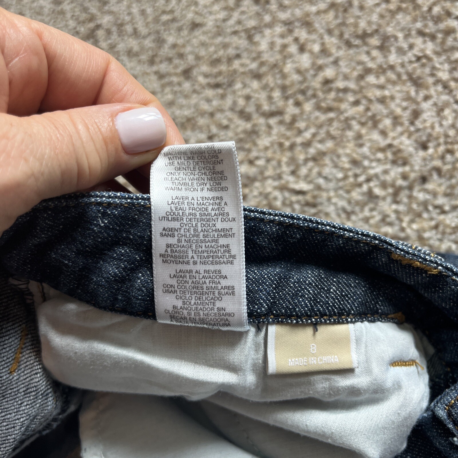 Michael Kors Bootcut Jeans Womens 8 Blue Dark Wash Mid Rise 5 Pockets 32 X 31 - View 6
