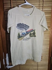 True Vintage 80s Pikes Peak Colorado Single Stitch Art Nature Tee T Shirt L Soft