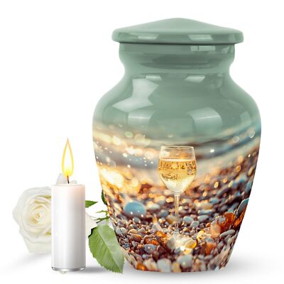 Personalized Wine Funeral Urn: A Loving Tribute for Mom Memorial Keepsake
