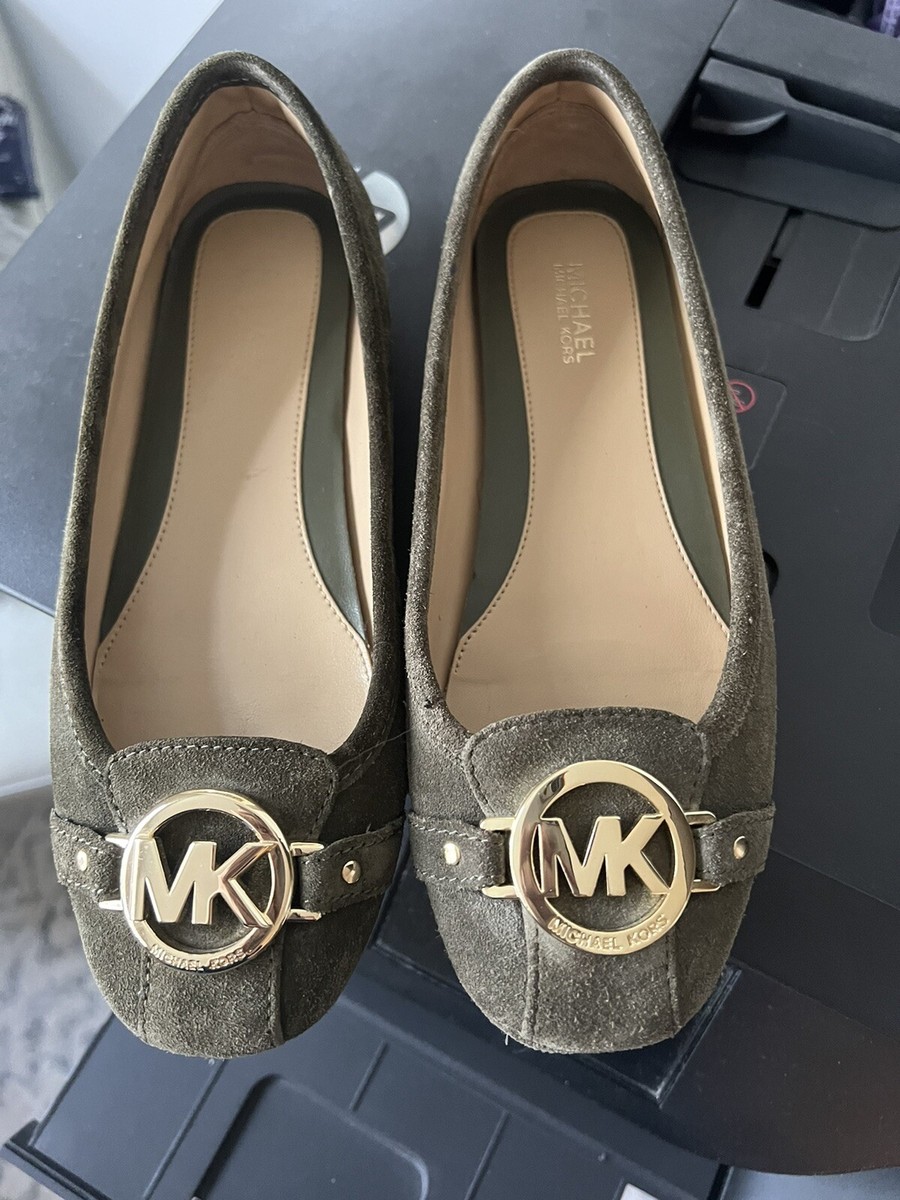 Michael Kors MK Signature Moccasin Flat Shoes suede