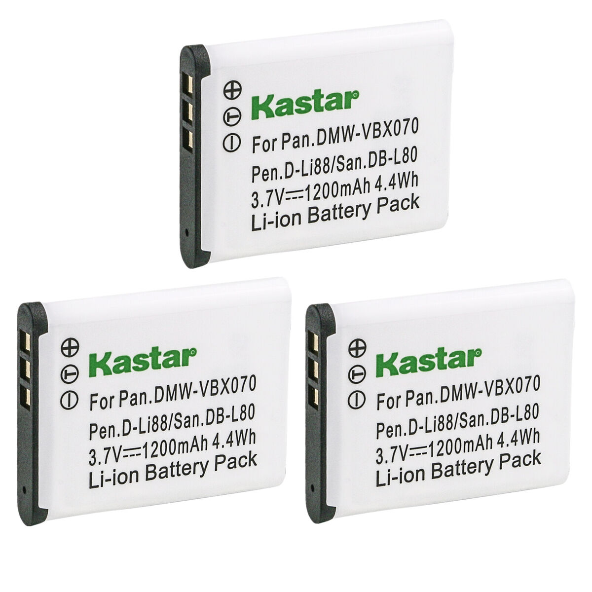 Kastar Repalce Battery for Sanyo DB-L80 & Sanyo DSC-X1260 DSC