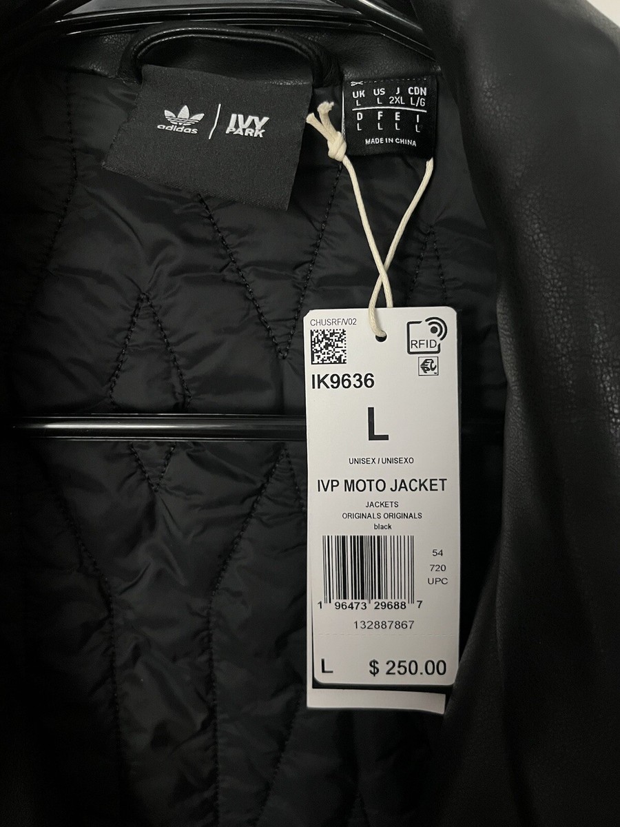 Adidas Ivy Park Noir Black Leather Jacket | eBay
