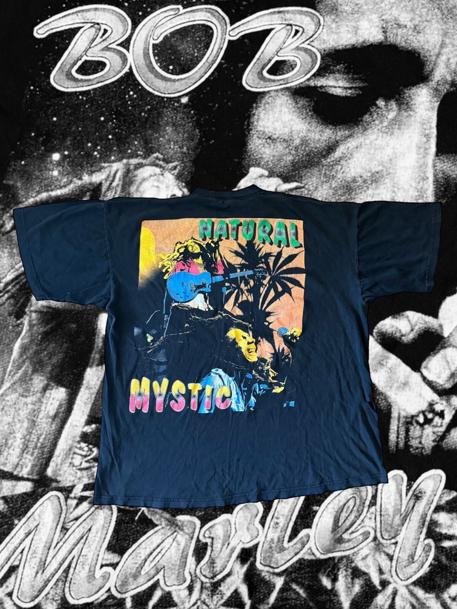 Vintage Bob Marley T-Shirt Adult XL Natural Mystic Rap Tee 80s 90s